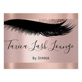 Makeup Artist Studio Eyelashes Extension Rose Poster