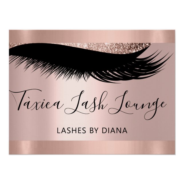 Makeup Artist Studio Eyelashes Extension Rosen Pos Poster (Vorderseite)