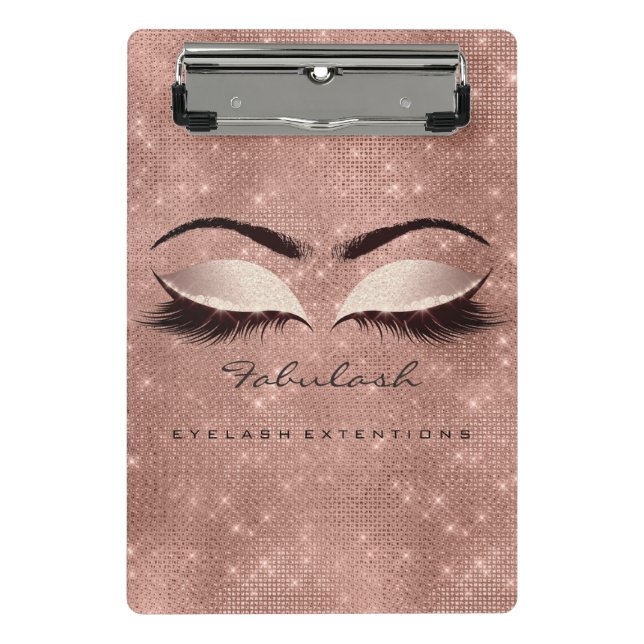 Makeup Artist Studio Lashes Extension Spark Rose Mini Klemmbrett (Vorderseite)