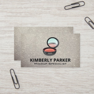 Makeup Artist Tools GLITZER Make Compact Visitenkarte