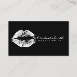 Makeup Artist White Lips Visitenkarte