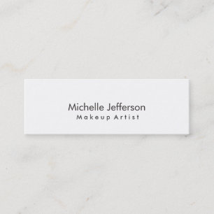 Makeup Artist White Stylish Business Card Mini Visitenkarte