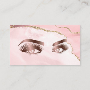 Makeup artist Wink Eye Beauty Blush Pink Agate Visitenkarte