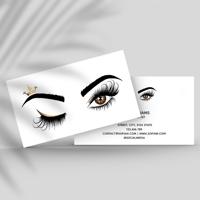 Makeup artist Wink Eye Beauty Salon Lash Extension Visitenkarte (Von Creator hochgeladen)