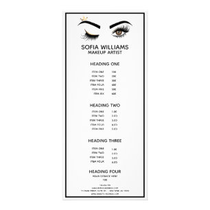 Makeup artist Wink Eye Beauty Salon Lash Extension Werbekarte
