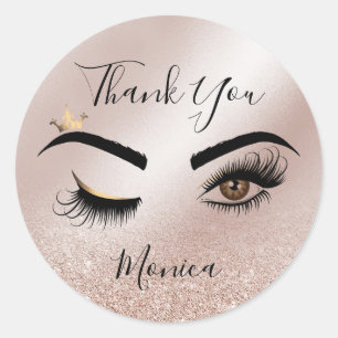 Makeup artist Wink Eye Brown Eye Beauty Salon Lash Runder Aufkleber