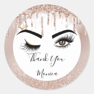 Makeup artist Wink Eye Brown Eye Beauty Salon Lash Runder Aufkleber