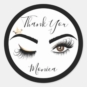 Makeup artist Wink Eye Brown Eye Beauty Salon Lash Runder Aufkleber