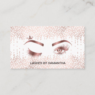 Makeup artist Wink Eye Gold Confetti Lashes Visitenkarte