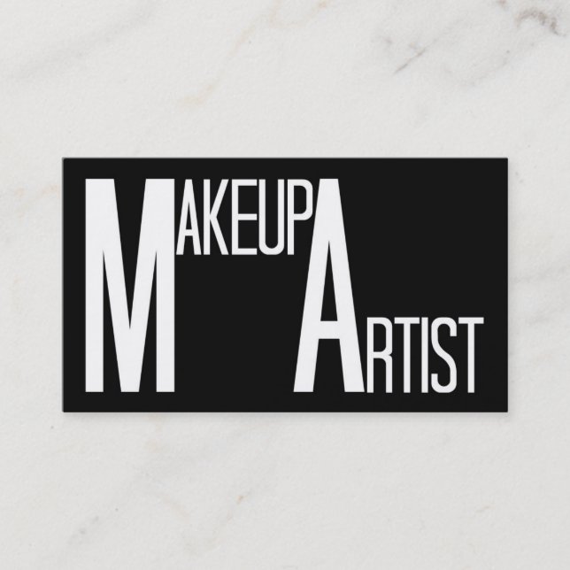 Makeup Artist Word Business Card Visitenkarte (Vorderseite)