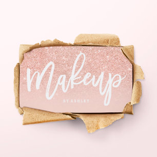 Makeup artistisch elegante Typografie rot Rose Gol Visitenkarte