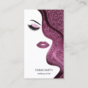 Makeup artistische Visitenkarte mit Glitzer-Effekt