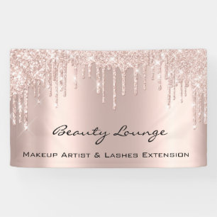 Makeup ArtistLashesLashesSalonRose Tropfen Banner