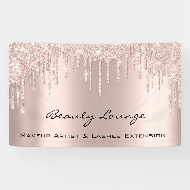 Makeup ArtistLashesLashesSalonRose Tropfen Banner (Horizontal)