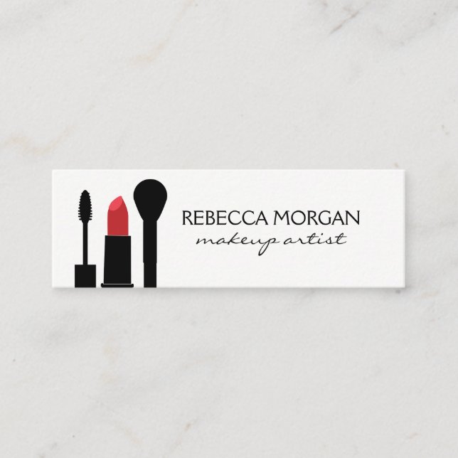 Makeup Beauty Mini Visitenkarte (Vorderseite)