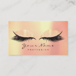 Makeup Beauty Peach Coral Metallic Lashes Glitzer Visitenkarte