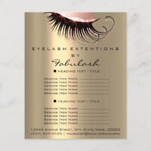 Makeup Beauty Salon Glitzer Flyer Grau Rose Gold