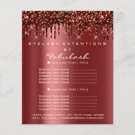 Makeup Beauty Salon Gold Glitzer Flyer Park Tropfe
