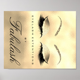 Makeup Beauty Salon Name Gold Glitzer Glam 1 Poster