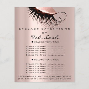 Makeup Beauty Salon Pink Glitzer Flyer Park Rose