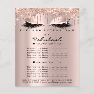 Makeup Beauty Salon Pink Glitzer Flyer Park Tropfe