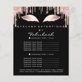 Makeup Beauty Salon Pink Glitzer Flyer Spark Schwa