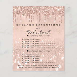 Makeup Beauty Salon Rose Glitzer Flyer Preise