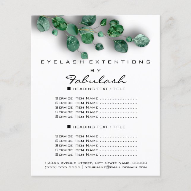 Makeup Beauty Salon Woodland Eukalyptus Bio Flyer