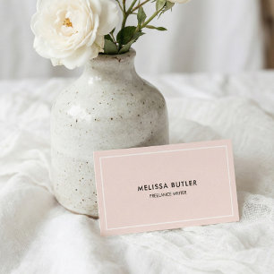 Makeup-Boutique QR-Code Minimal Blush Rosa Visitenkarte