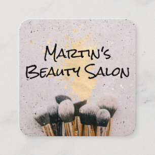 Makeup Brushes   Makeup Artist Quadratische Visitenkarte