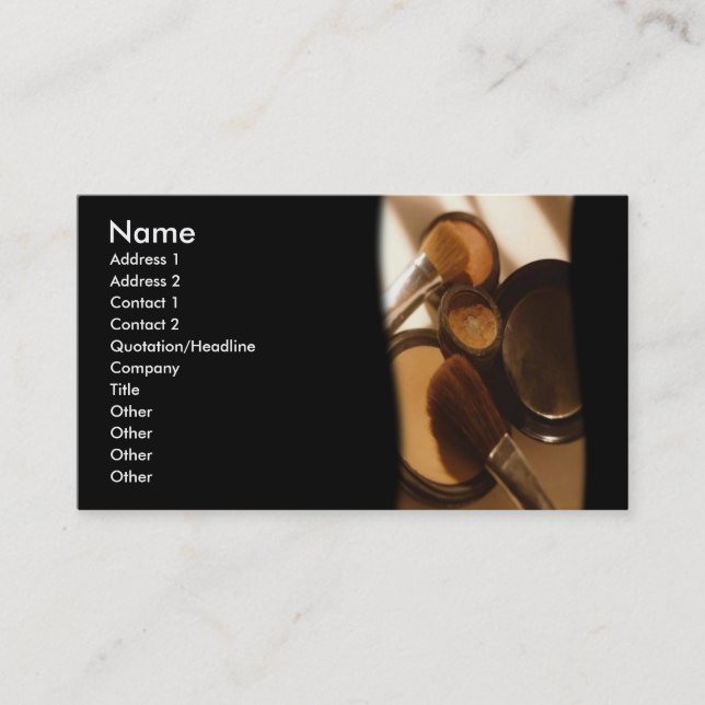 Makeup Business Card Visitenkarte (Vorderseite)