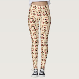 Makeup Cosmetics Muster Trendy Cosmetology Leggings