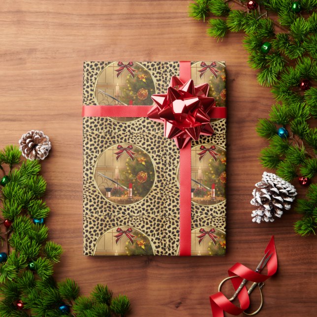 Makeup Cosmetics Weihnachtswrapping Papier Geschenkpapier (Feiertagsgeschenk)