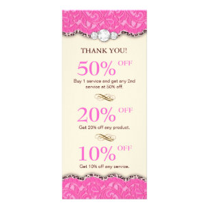 Makeup Coupons Juwelier Leopard Pink Creme Werbekarte