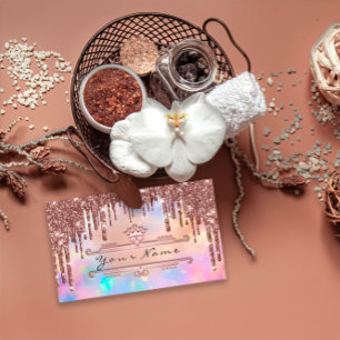 Makeup Event Planner Rose Kronenholograph Krone Visitenkarte