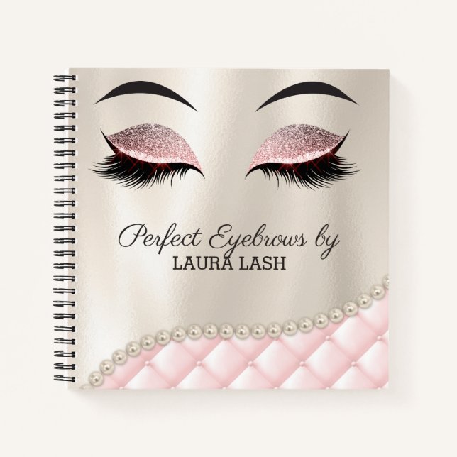Makeup Eye Lash Brow Tufls Notebook Notizbuch (Vorderseite)