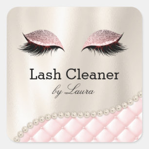 Makeup Eye Lash Lashes Tuflien reinigen Quadratischer Aufkleber