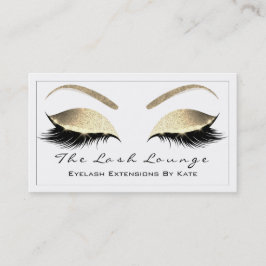 Makeup Eyebrow Beauty Lashes Glitzer Gold White1 Visitenkarte