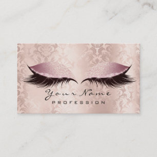 Makeup Eyebrow Eye Lashes Damask Glitzer WELLNESS- Visitenkarte