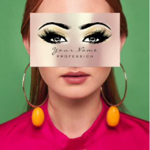 Makeup Eyebrow Eyes Lashes Glitzer WELLNESS-CENTER Visitenkarte