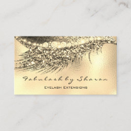 Makeup Eyebrow Lash Extension Glitzer Lux Gold Visitenkarte