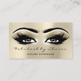 Makeup Eyebrow Lash Extension Glitzer Open Eyes Visitenkarte