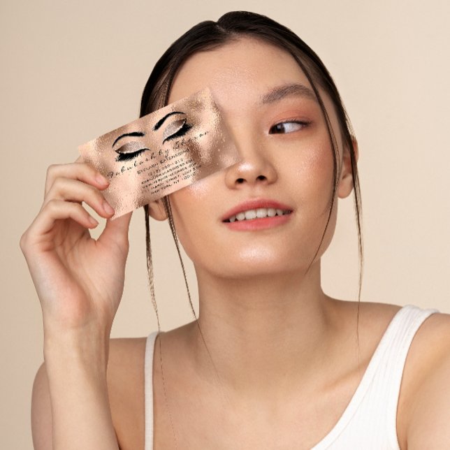 Makeup Eyebrow Lash Glitzer Tropfen Öffnen Nahes A Visitenkarte (Von Creator hochgeladen)