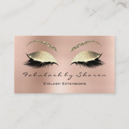 Makeup Eyebrow Lashes Glitzer Diamond Pink Luxury Visitenkarte
