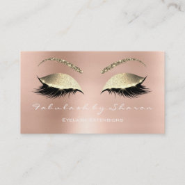 Makeup Eyebrow Lashes Glitzer Diamond Pink weiß Visitenkarte
