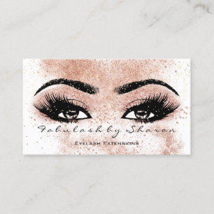 Makeup Eyebrow Lashes Glitzer Eyes Spark Estetican Visitenkarte