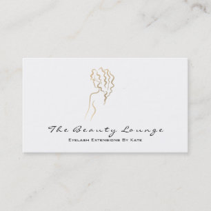Makeup Eyebrow Lashes Logo Gold Weißer WELLNESS-CE Visitenkarte
