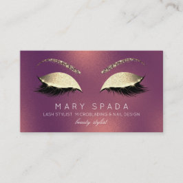 Makeup Eyebrows Lashes Glitzer gefroren Visitenkarte