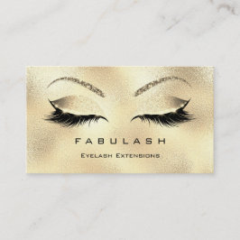 Makeup Eyebrows Lashes Glitzer Glass VIP Gold Logo Visitenkarte