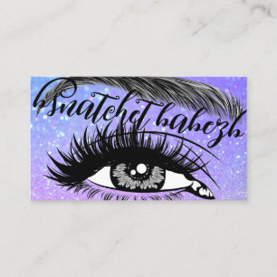 Makeup Eyelash Brows QRCode Logo Holografisch Visitenkarte